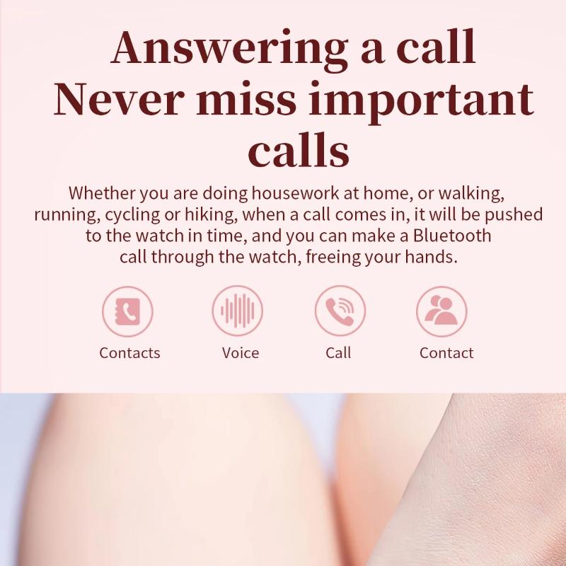 Móda Nové Dámské Chytré Hodinky AMOLED Zakřivená Obrazovka IP68 Vodotěsné Hlasové Bluetooth Volání Monitor Srdečního Tepu Krevního Tlaku Zdravotní Chytré Hodinky