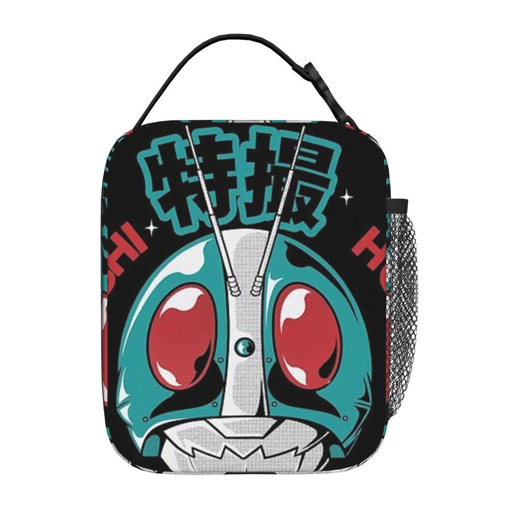 Back to school seasonKamen Rider Lunch Box Bag Cartoon (2) Zipper Closure Good Quality Classic Lightweight Lunch Bag