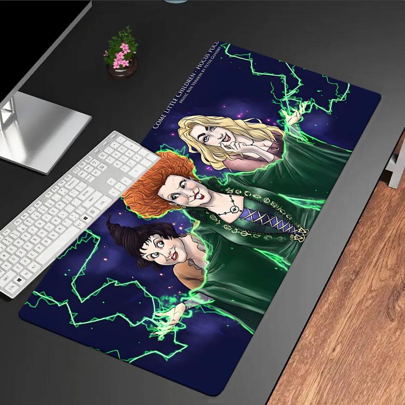 Witch Sisters In The Moonlight Mouse Pad, Rubber Base, Mouse Pad for Gamers and Office Use, Gaming Desk , Easy To Clean Mat Christmas fan gifts