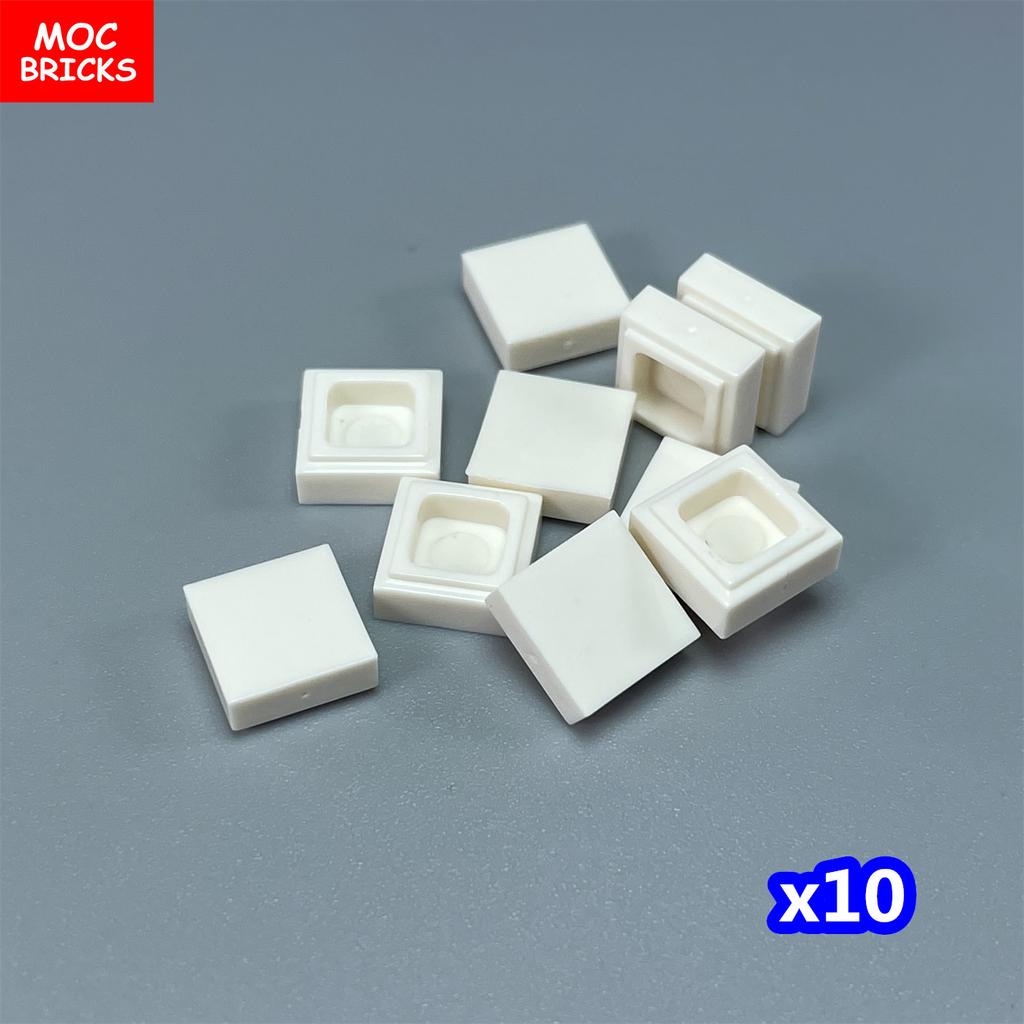 100pcs/lot MOC Bricks Tile 1x1 3070 DIY Room Frame House City Educational Building Blocks Assemble Particles Toy Kids Gift
