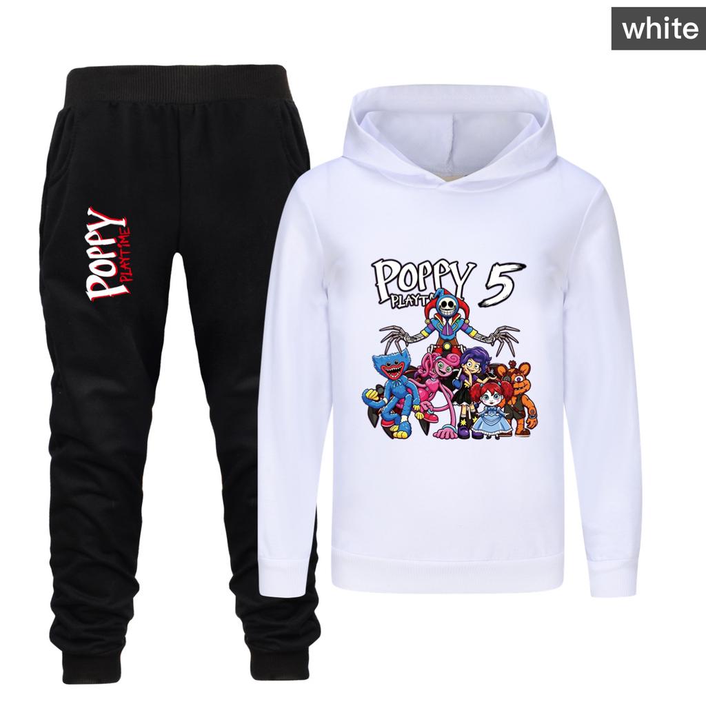 Poppy playtime children's hooded sweatshirt trousers casual sports suit 5707