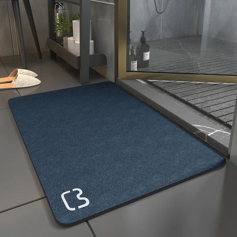 Bathroom Anti-Slip Mat Diatom Mud Absorbent Pad Nordic Style Toilet Floor Mat Soft Diatomite Bathroom Toilet Carpet Quality