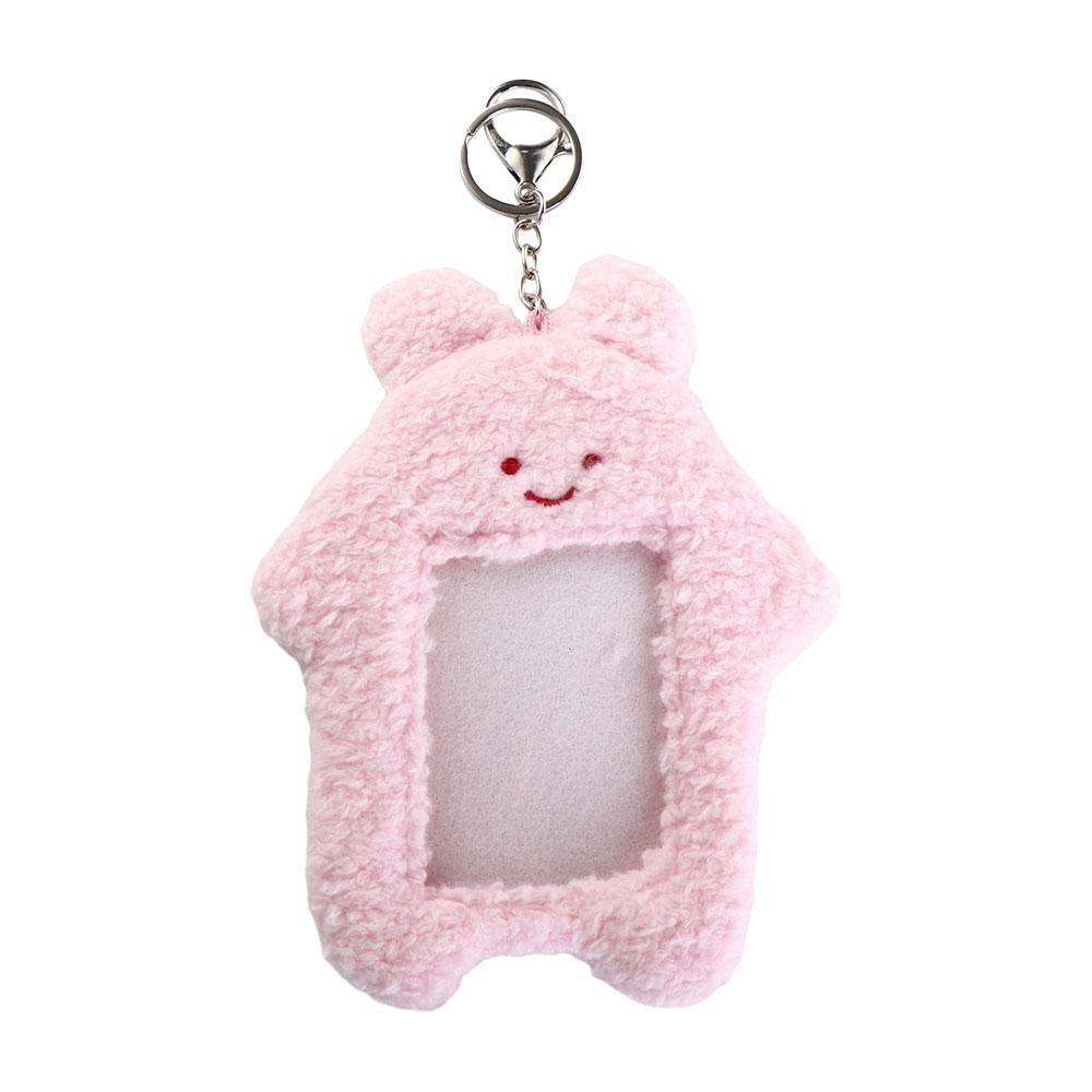 

Rabbit Bus Card Holder Korean Style Rabbit Photo Protective Case Kawaii Cartoon Card Cover Student розовый