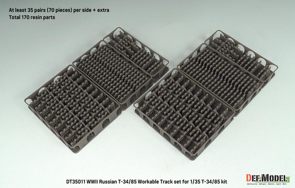 Defmodel 1/35 WWII Russian/Soviet T-34/85 Tank Linkable Tracks (Universal) Plastic Model Kit Parts DT35011 (Tank)
