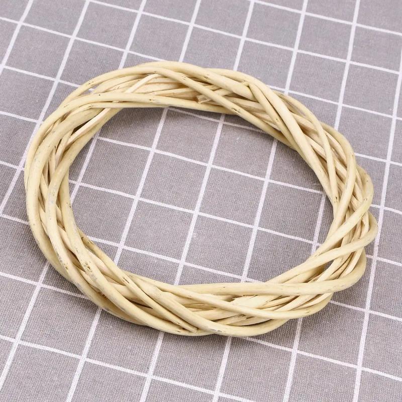 Hand Woven Rattan Wood Grapevine Wreath Vine Branch Wooden Twig Decorative Wreath Festive Party Supplies Holiday Home Decor