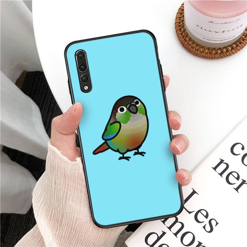 YNDFCNB Chubby Cockatiels Parrotlets Hello Parrot Bird Phone Case for Huawei P30 40 20 10 8 9 Lite Pro Plus Psmart2019