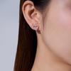 Romantic Hollow Heart Halo S925 Silver VVS Round Moissanite Beaded Border Ear Back GRA Certified Sweet Daily Gift Stud Earrings