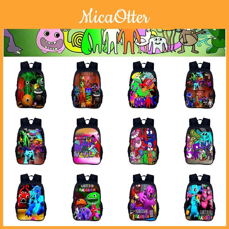 Garten Of Banban 3 40cm Leichter Nylon-Rucksack Mit Entzückendem Cartoon-Druck Ideal Für Kinder der 3.-4. Klasse