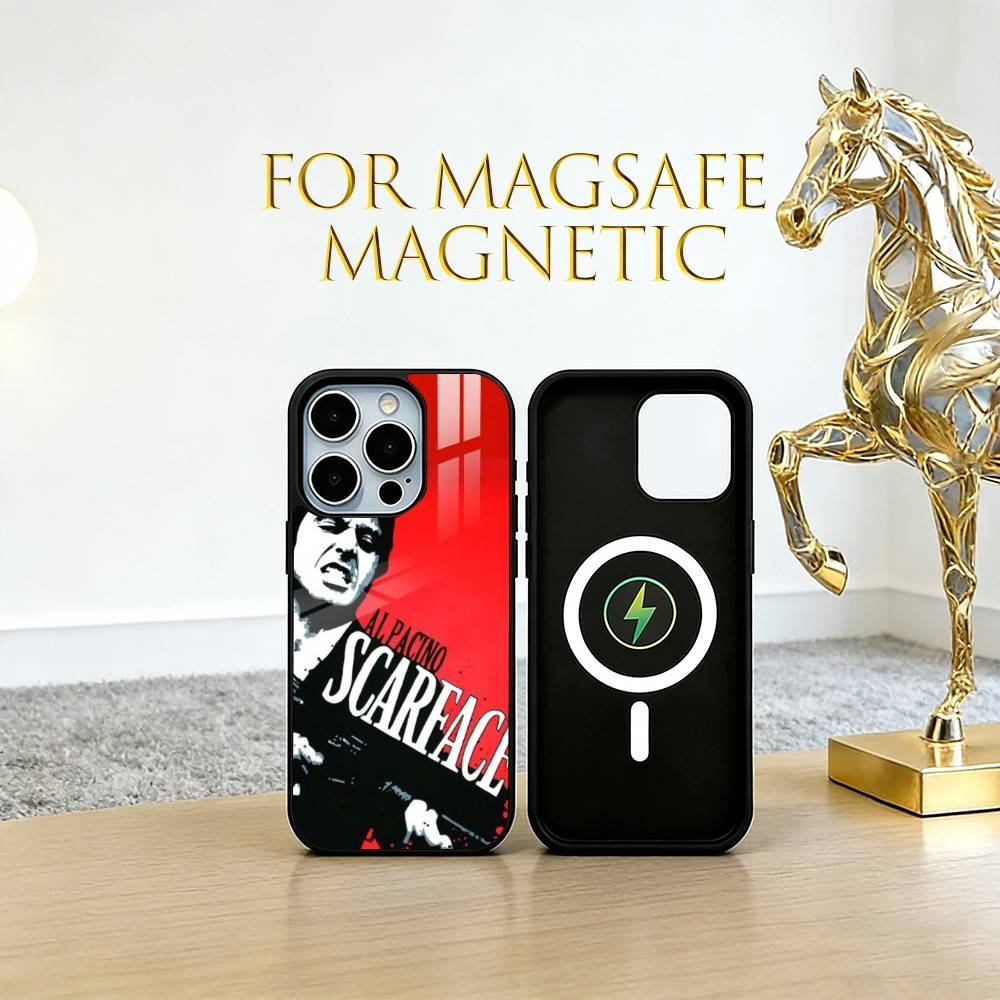 

Michael Corleone Phone Case For iPhone17,16,15,14,13,12,11 Plus,Pro Magnetic with Magsafe Wireless Charging iPhone12ProMax