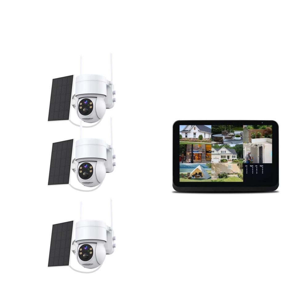 4MP Wireless Solar Surveillance Camera with Touch Screen – Outdoor Waterproof for Home & Mobile Remote Monitoring