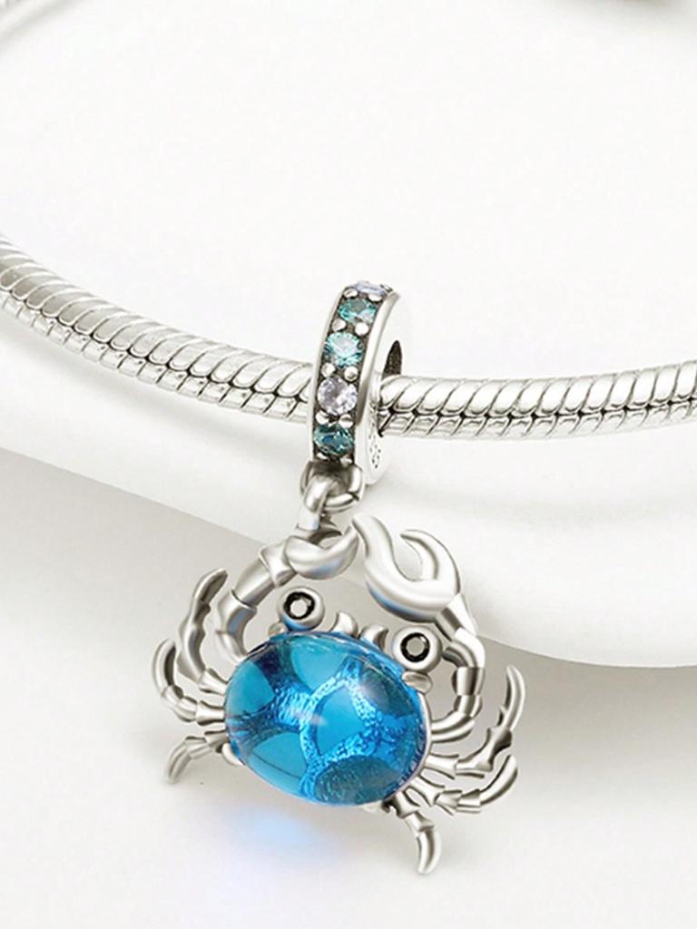 Charms Plata Crab And Octopus With Love Beads Charm Copper Plated Fit Charms Original Bracelet For Jewelry Making Diy Charm