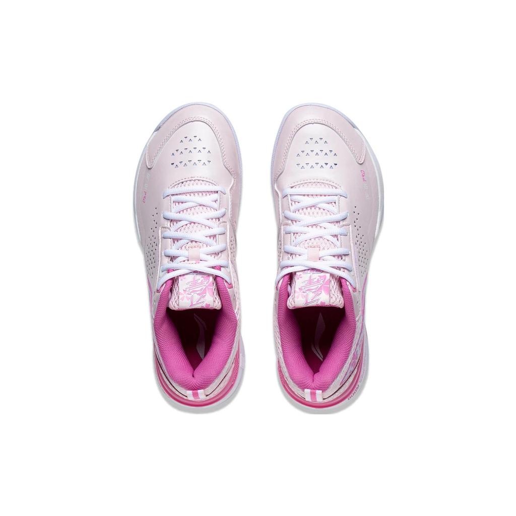 Li Ning Blade Pro Fabric Synthetic Leather Non-Slip Wear-Resistant Breathable Low-Top Badminton Shoes Unisex Sneaker Strawberry-Pink AYAT005-4