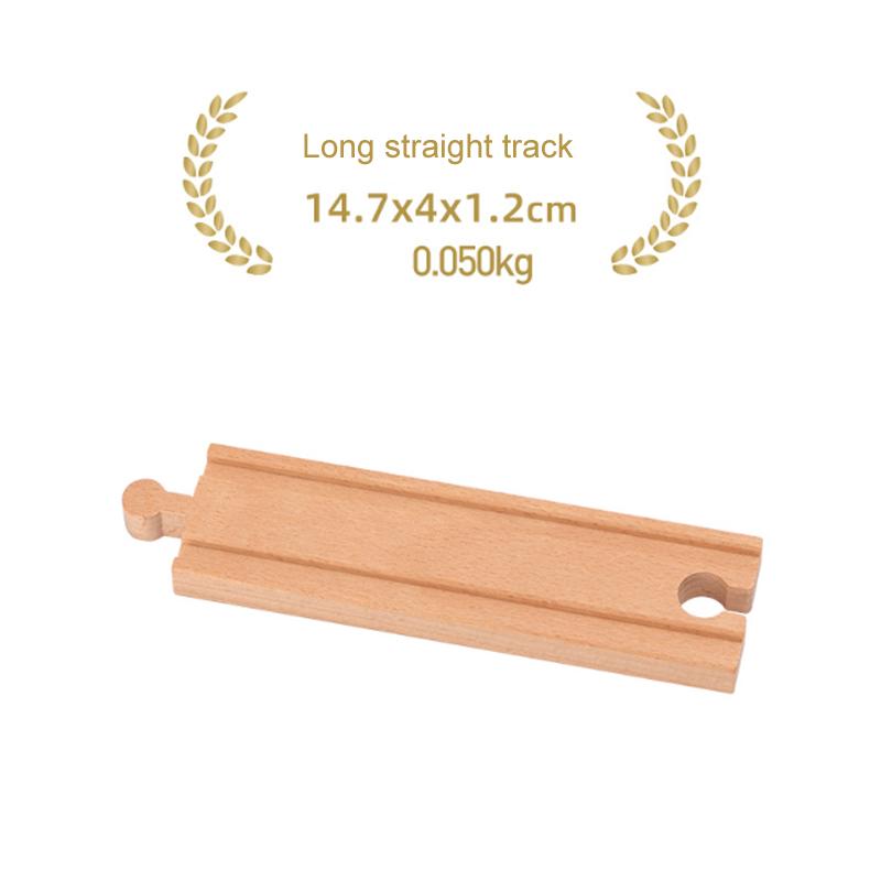 Children's Wooden Track Accessories Combination Universal Track Beech Wood Railway Train Track Toys Fit Biro All Brands Track