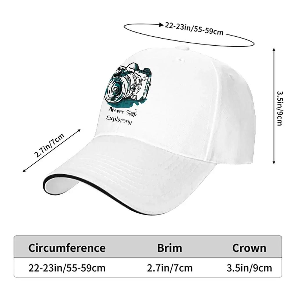 Pure Color Dad Hats Never Stop Mens Hat Sun Visor Baseball Caps Photographer Camera Patent Peaked Cap