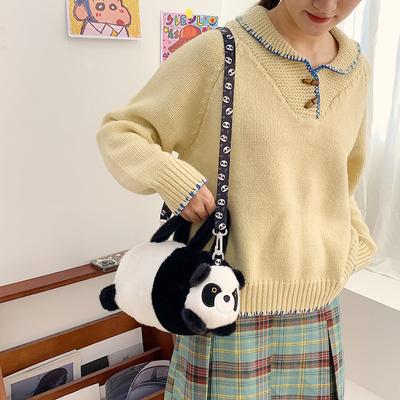 Plüsch Cartoon Mädchen Umhängetasche süße weiche niedliche Puppe 2025 Winter Kinder niedliche Umhängetasche Handtasche