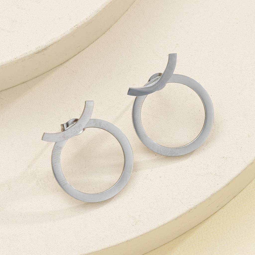Fashion Creative Simple Hollow Geometric Circle Earrings For Women