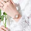 Rhinestone Rotundity Shaped Watch Diamond Studded Watch Strap Wrist Decoration Quartz Watches  Gift