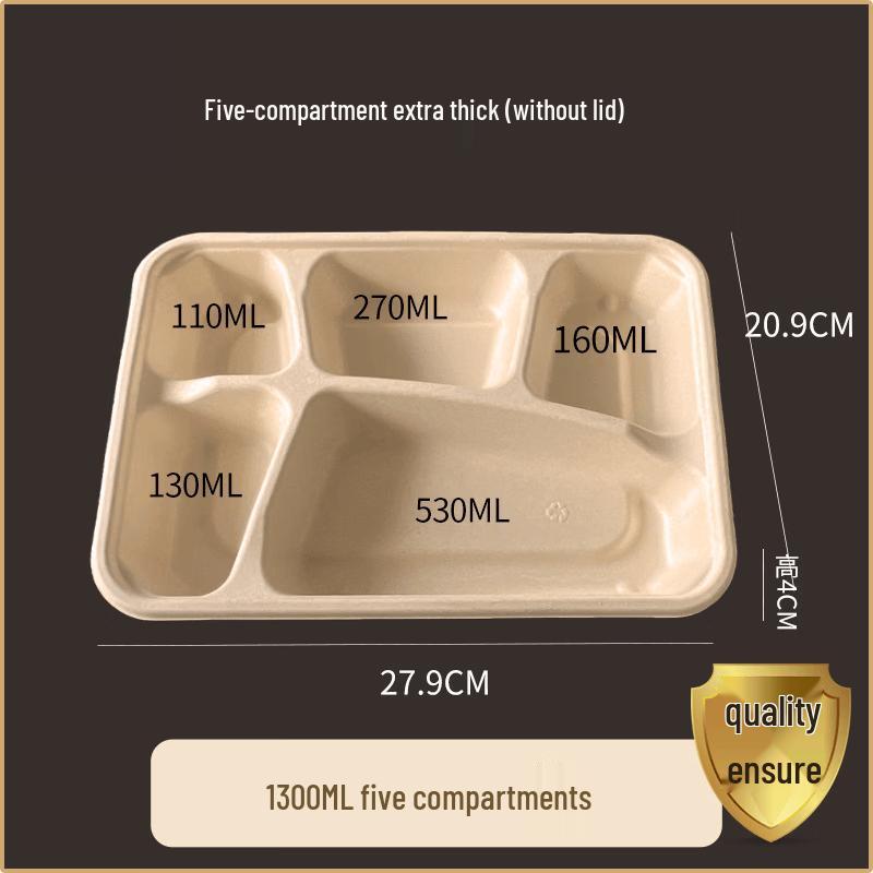Disposable Pulp Meal Prep Containers