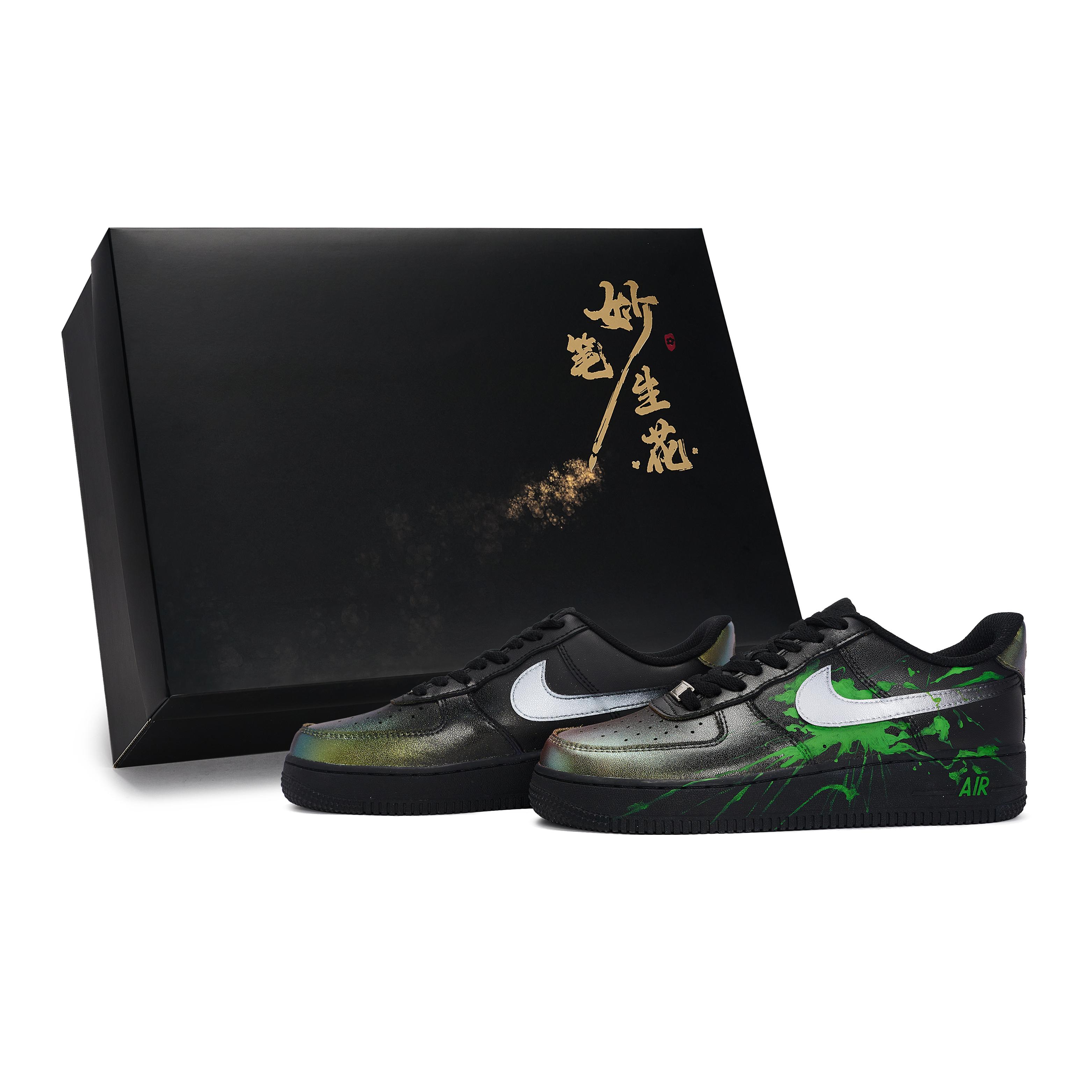 

Nike Air Force 1 Skateboard Shoes Unisex Low Top Green/Silver CW2288-001(Team171-S-BOX) 44