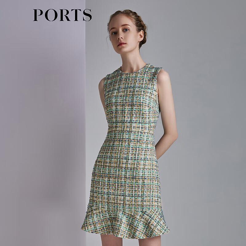 

PORTS Women s Classic Sleeveless Tweed A-Line Dress XS