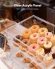Bakery Display Case, 2-Tier Commercial Countertop Pastry Display Case, Clear Acrylic Bread Box for Kitchen, Party Cake Cabinet with Magnetic Rear Door