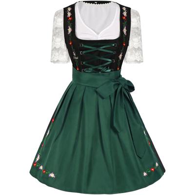 Plus Size Oktoberfest Embroidered Beer Dress Costume