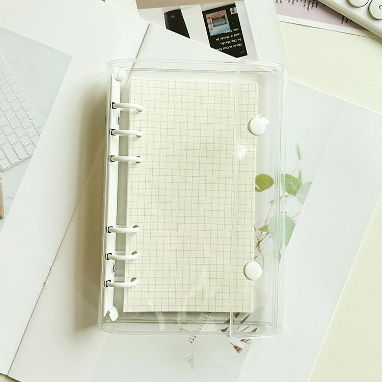 A6 Colorful 6Hole Double Button Binder Notebook Cover with Inner Diary Agenda Planner Paper Cover School Stationery