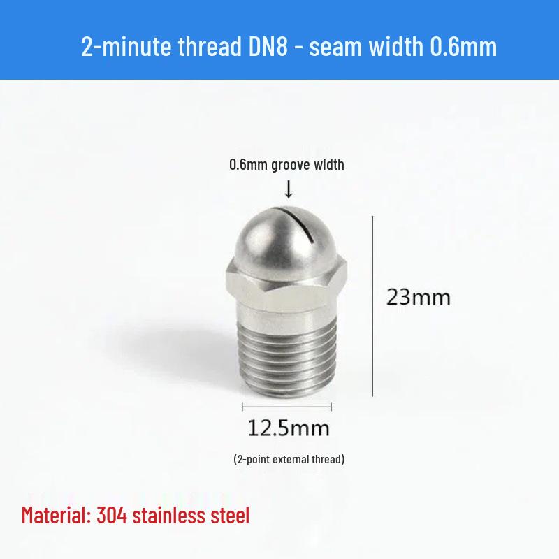 High-Pressure Stainless Steel Anti-Clogging Fan-Shaped Blow-Off Nozzle