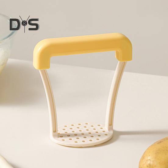 Ruční lis na brambory s ergonomickou rukojetí, voštinový kulatý otvor, lis na bramborovou kaši, multifunkční kuchyňský nástroj na fazole a zeleninu