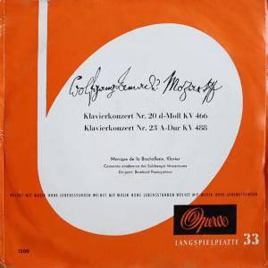 

LP Record WOLFGANG AMADEUS MOZART, MONIQUE DE - Klavierkonzert Nr. 20 D-moll Kv 466 1200 1961 Germany Classical Used