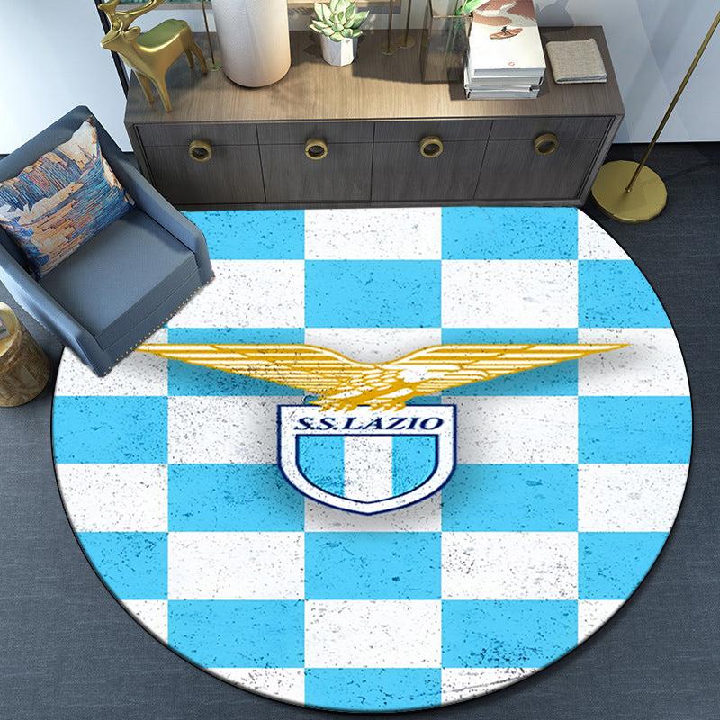 Lazio Football Club Emblem Round Rug for Livingroom,Bedroom, Palyroom, Chair Rug, Area rug, Circle Carpet, Fan Christmas gift