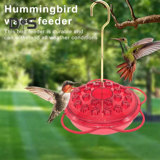 Bird Feeder Flower Shape Design Hummingbird Feeder All-Weather Water Drinker Integrated Flower Core Soaking Bird Feeder