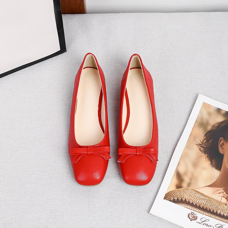 Women's Dress Shoes Wedding Square Toe Low Heel Pumps Shoes Slip On Chunky Block Heels for Women Comfortable Dress Shoes for Office Work Business