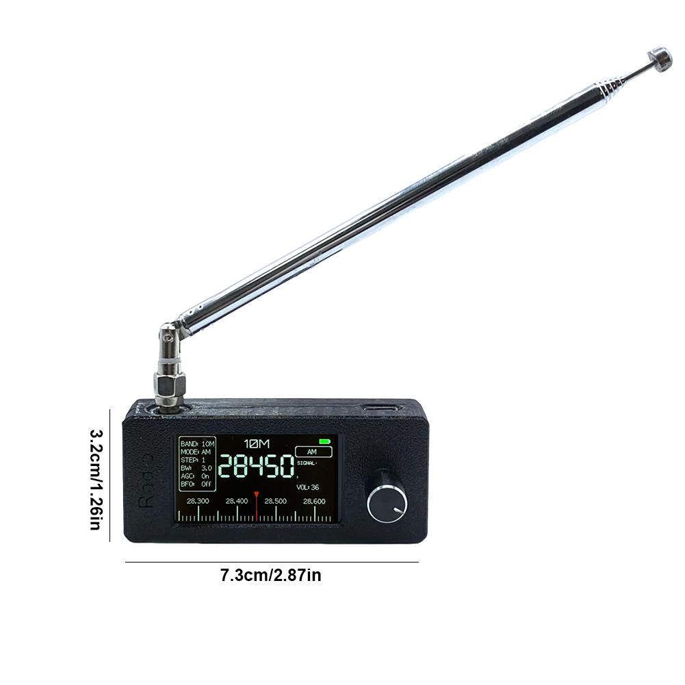 SI4732 0.5-108mhz Portable Radio LSB USB AM FM Pocket Mini Radio 1.9inch IPS Screen FM/AM Radio with Telescopic Antenna
