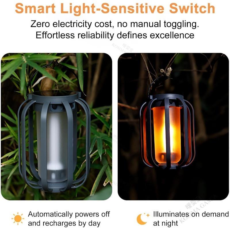 Retro Camping Lantern LED Landscape Light Telescopic Flashlight Waterproof Rechargeable Outdoor Light Table Lamp Emergency Light