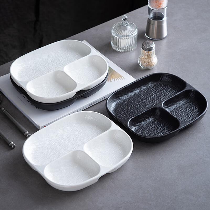 Zhishi 8.5-inch Ceramic Divided Breakfast Plates