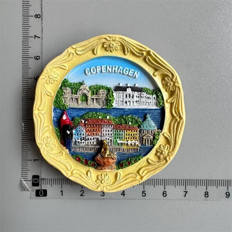 Nordische Dänemark Kühlschrankmagnete Dekorative Kunsthandwerk Sammlung Geschenk Kopenhagen Royal Crown Tourismus Memorial Kühlschrankaufkleber