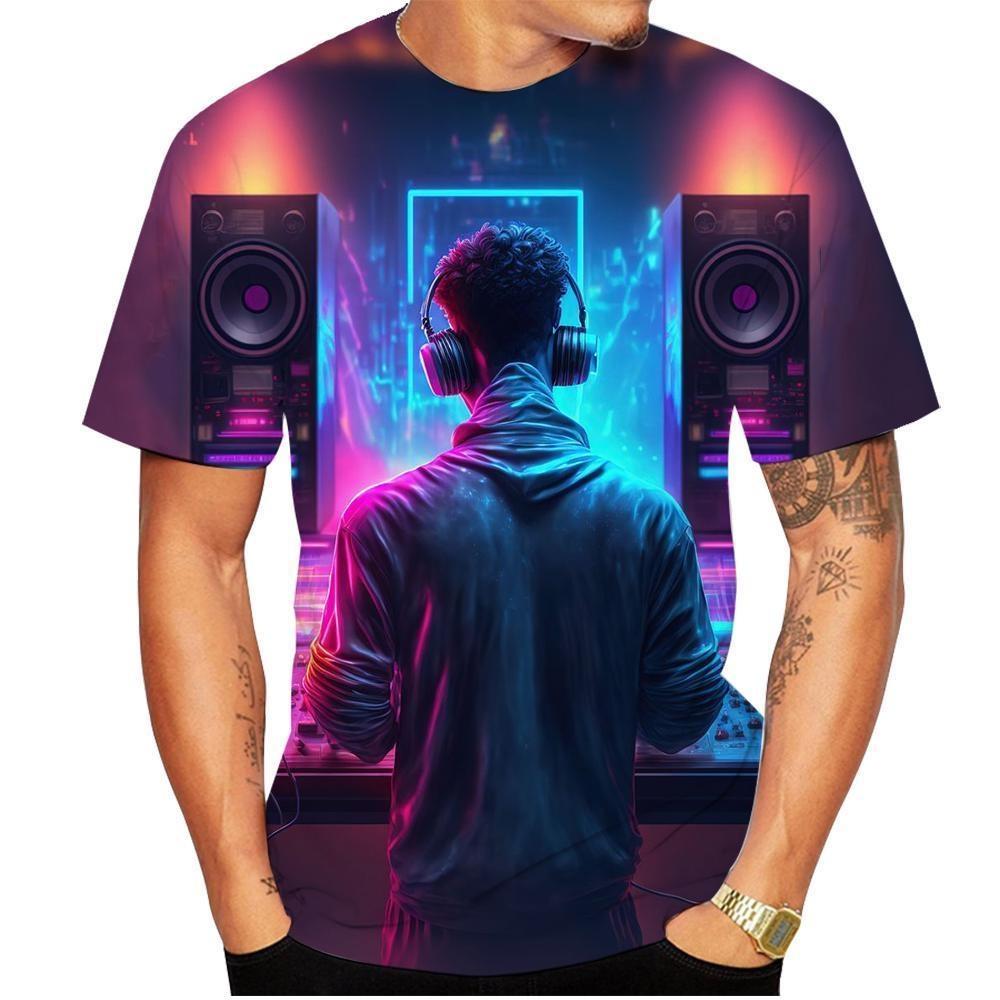 New 2023 Fashion Summer Hot Sale 3D DJ Men's/women's T Shirt 3D Print Kid Tops Clothing Plus Size 100-6XL Oversize