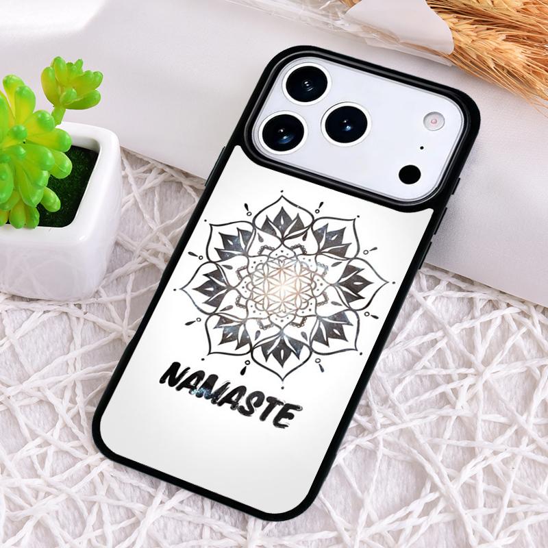 Yoga Om Namaste Mandala Colourful Design Shockproof Phone Case for iPhone 17 Air 16e 15 11 12 14 13 Pro Max Cover Coque