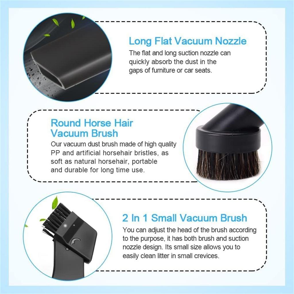 7 Pieces Versatile Vacuum Cleaner Nozzles Plastic Vacuum Cleaner Attachment Set Perfect for Home and Commercial Cleaning