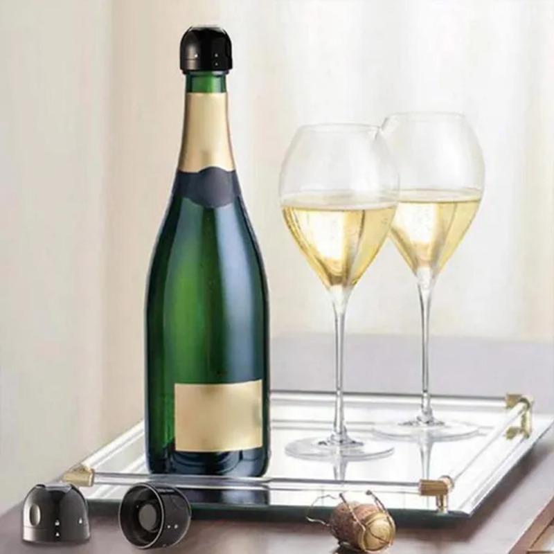 Champagne Stopper Vacuum Wine Bottle Cap Plug Silicone Sealed Champagne Bottle Stopper Sparkling Wine Retain Freshness Bar Tools