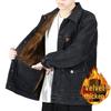 Men's Velvet-Lined Thick Denim Jacket - Extra Warm, Loose Fit, Trendy Plus Size for Winter