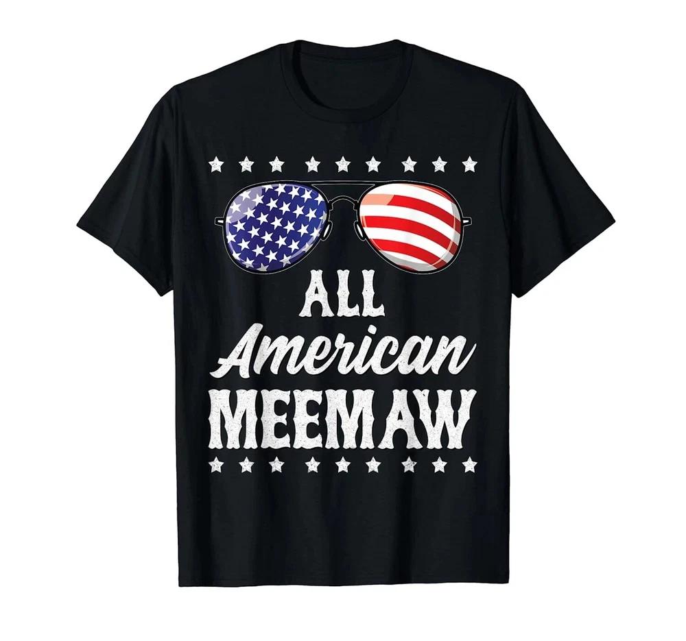 USA All American MEEMAW 4th Of July Independence Day Patriot USA TShirt S