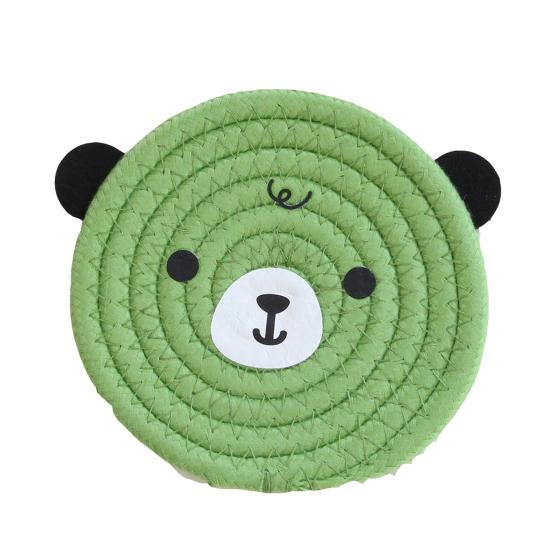 Placemat Non-slip Anti-scalding Kitchen Tools Practical Cartoon Bear Tea Coffee Cup Mat for Home