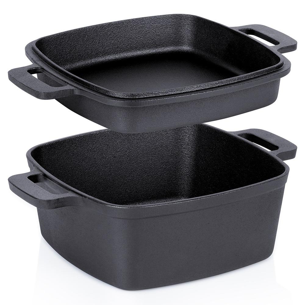 Cast iron roaster with lid 2in1