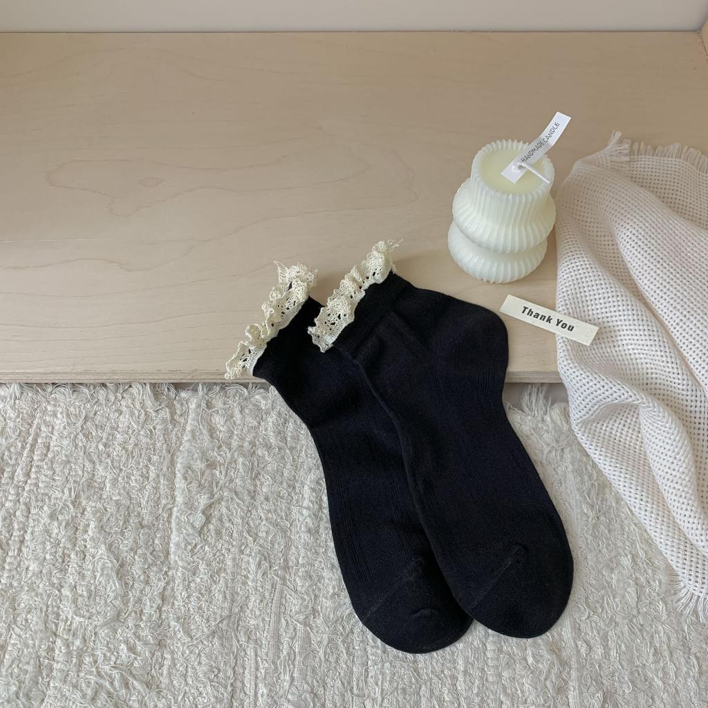 Lace Socks Women Breathable Mesh Stockings Thin Lolita Lace Tide Low Top Lolita