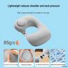 Inflatable U-Shaped Travel Neck and Back Support Pillow for Airplane & Train