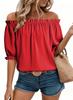 Camicia Bardot con Volant - Nuovi Arrivi Primavera/Estate 2026 per Donna - Stile Europeo & Americano