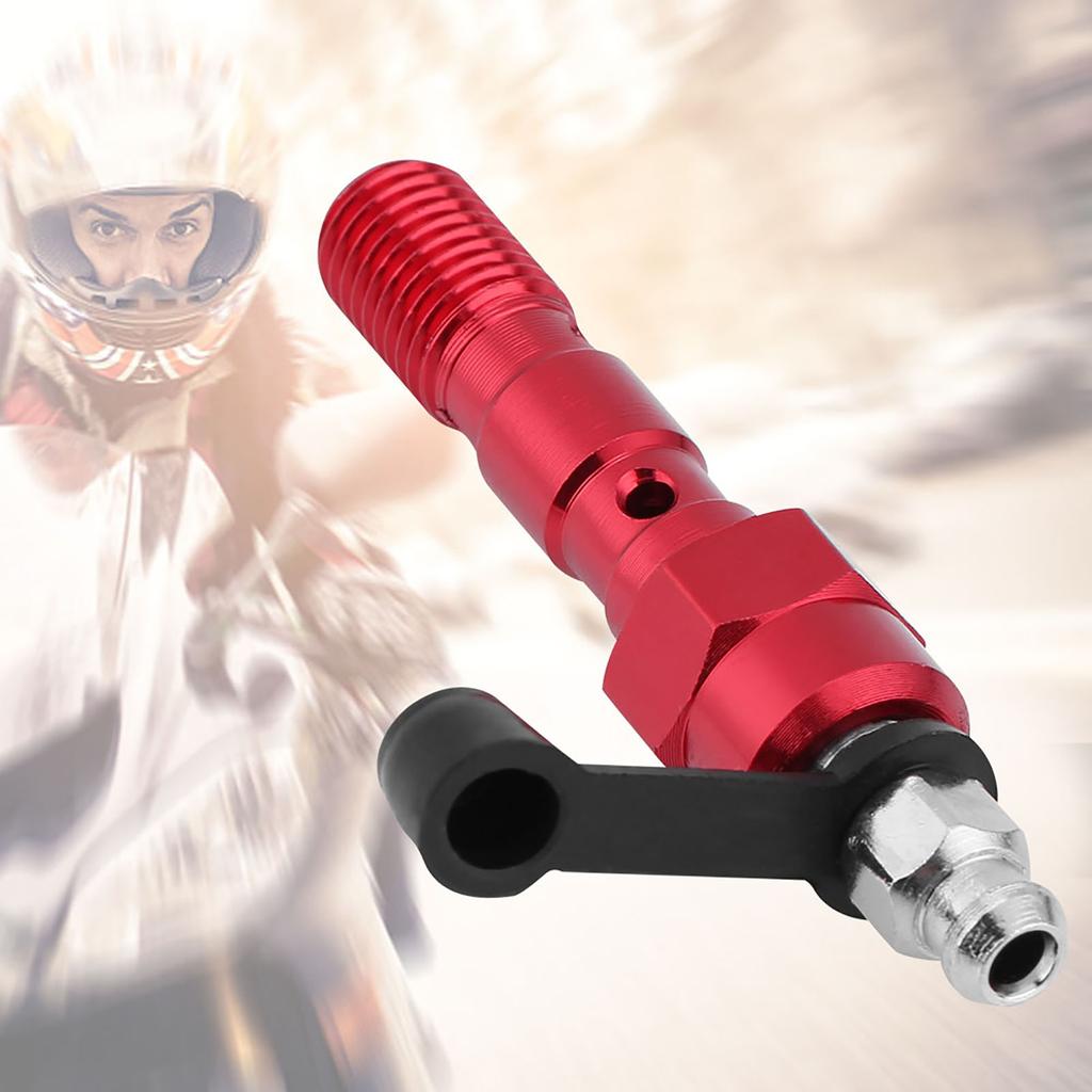 Motorcycle M10*1.25mm Brake Caliper Screw Banjo Bolt Bleed Nipple Washers Dust Cap Red