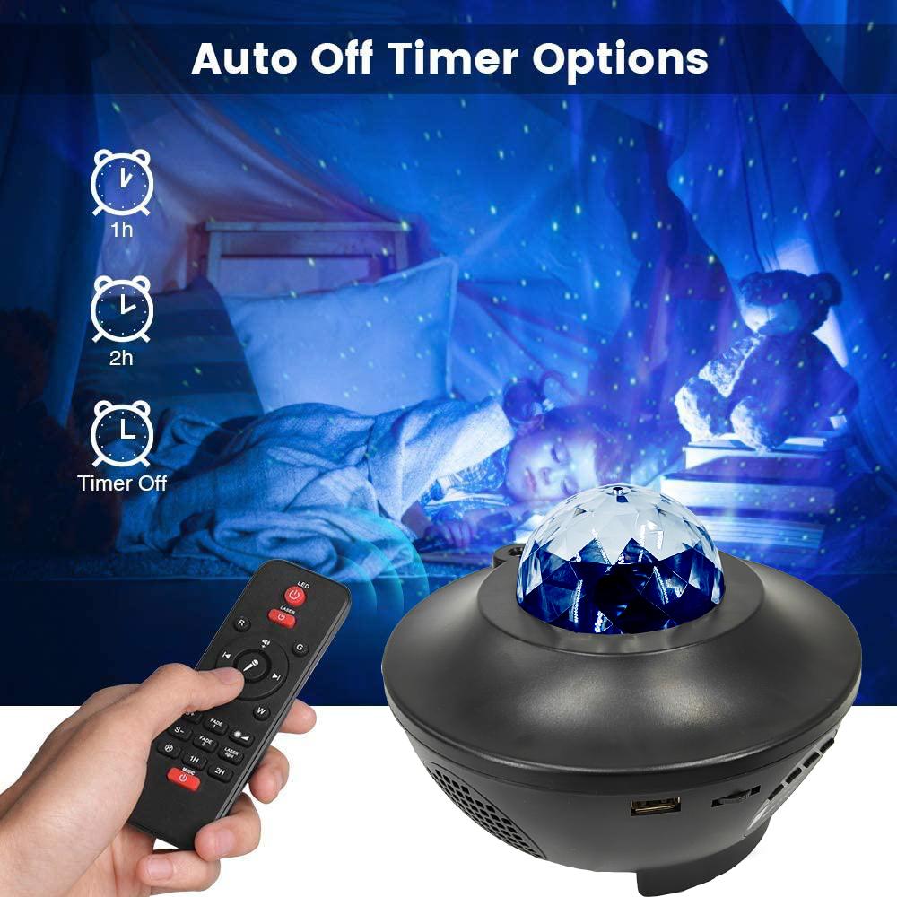 New Arrival Portable Ocean Wave Laser Lighting Star Sky Projector Smart Night Light Projector
